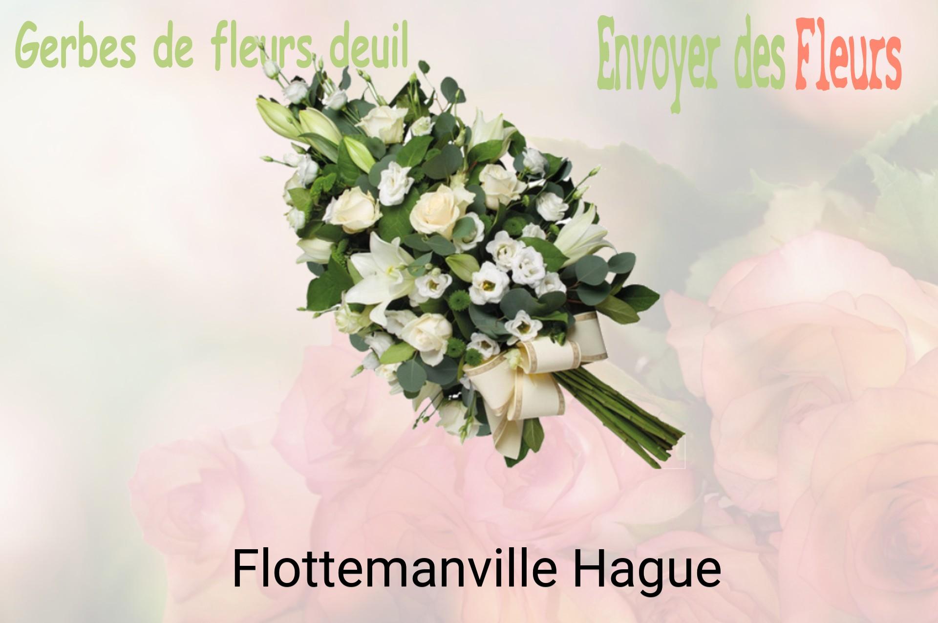 Gerbe de fleurs de deuil livrée à Flottemanville-Hague